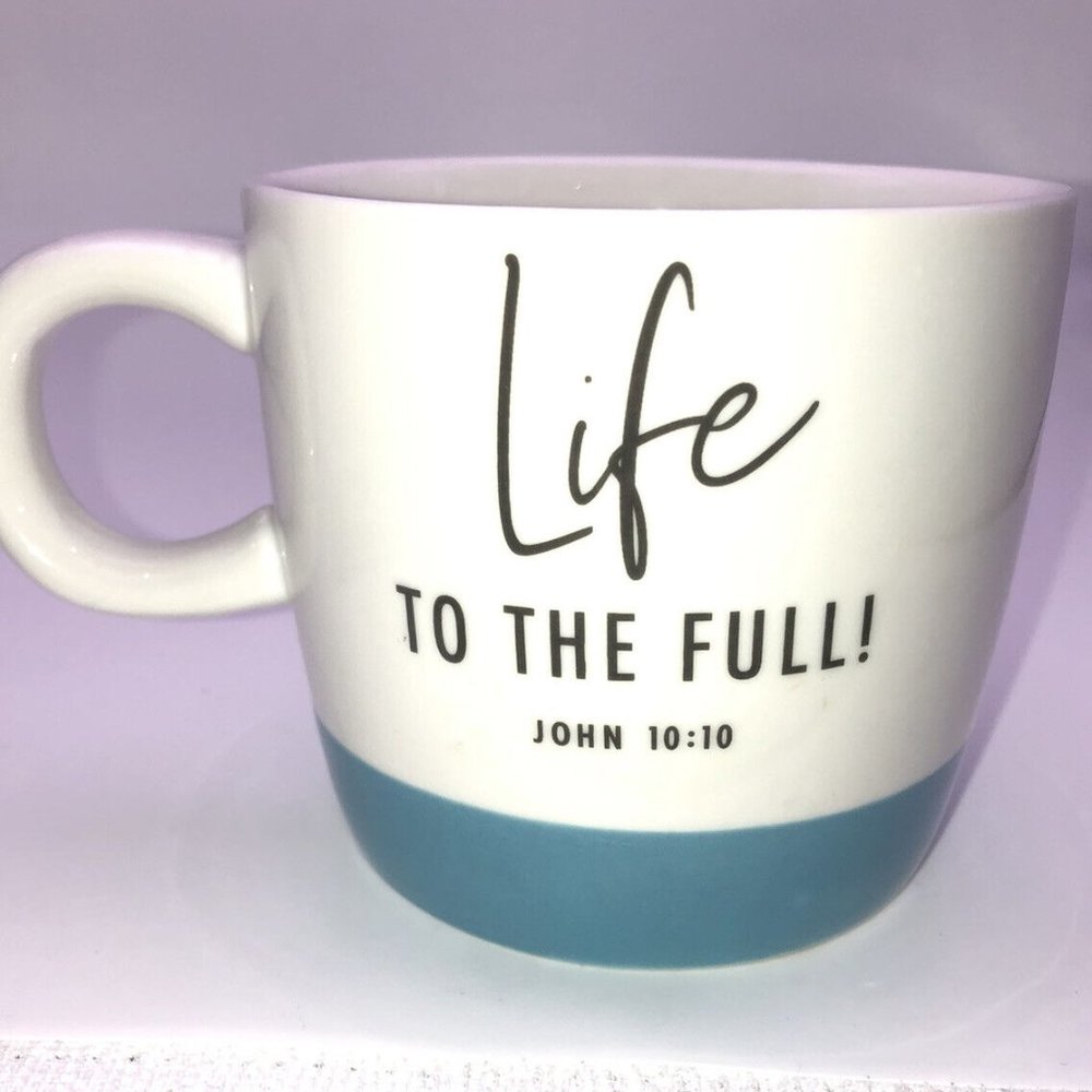 DaySpring Life To The Full! John 10:10 16 oz. Mug NWT